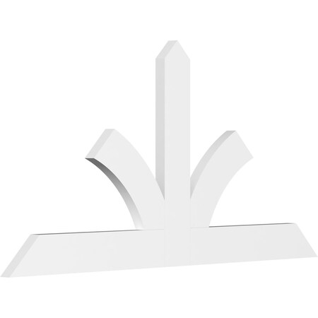 Ekena Millwork Richland Architectural Grade PVC Gable Bracket, 72"W x 36"H x 2"D x 6"F, 12/12 Pitch GBP072X36X0206RIC00
